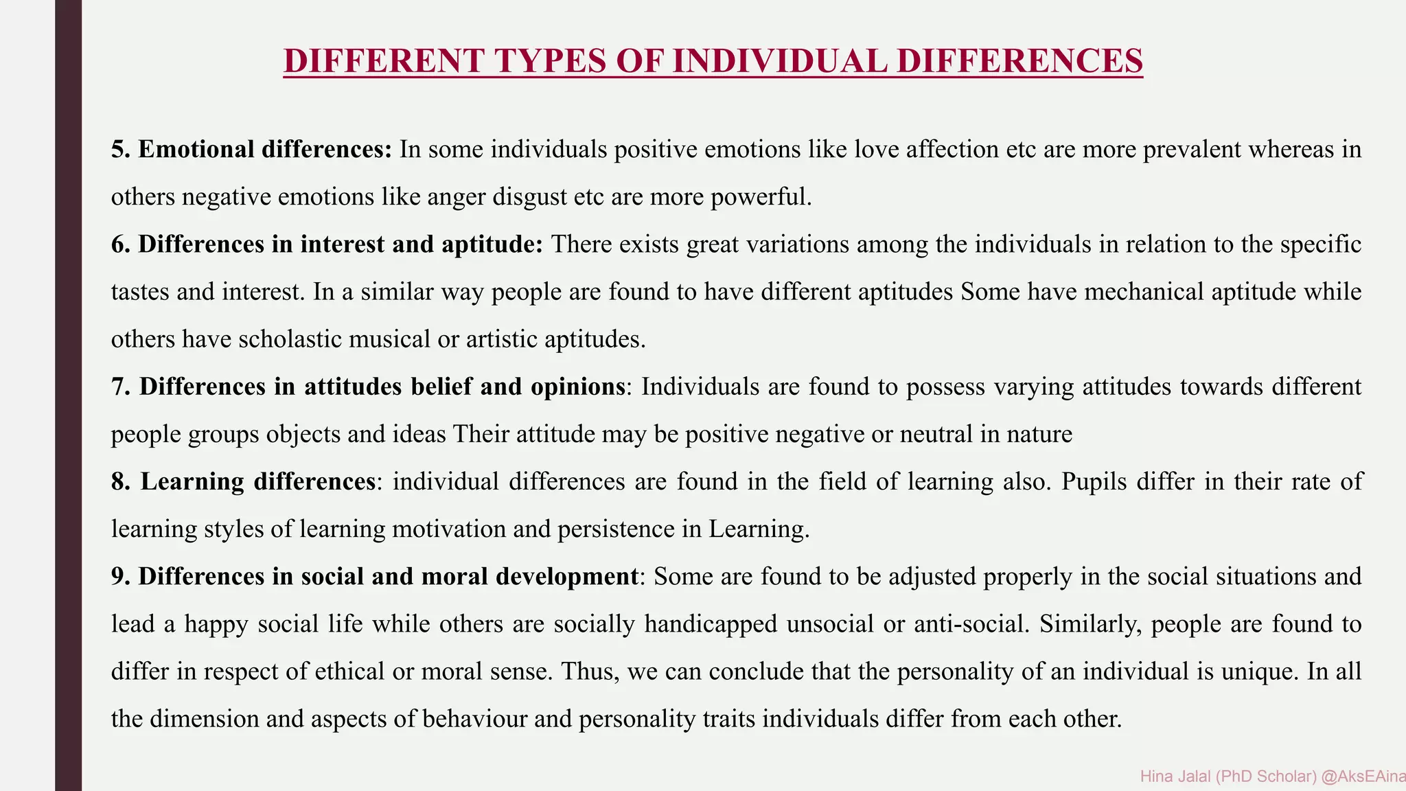 Individual Differences | PPT