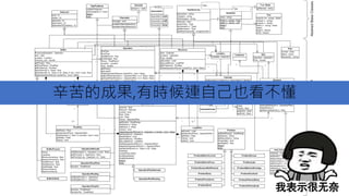 辛苦的成果,有時候連自己也看不懂
 