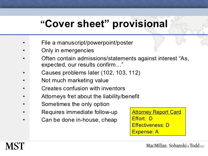 09 the u s patent process conception to filing provisional cover sheet sb16 form