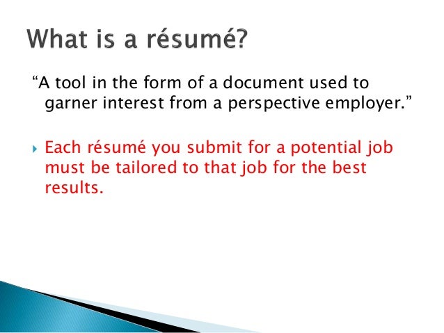 Theory of resume