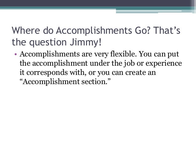 what to put under achievements on a resume