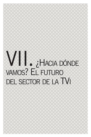 VII.E¿H
  ?
            ACIA DÓNDE
VAMOS L FUTURO
DEL SECTOR DE LA TVI
 