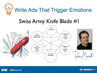 Write Ads That Trigger Emotions 
#WSwebinar  