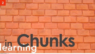 learningin Chunks
2
Wednesday, November 11, 15
 