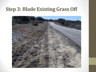 Step 3: Blade Existing Grass Off
 