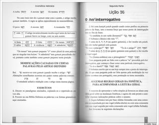 Gramática hebraica (gordon chown)