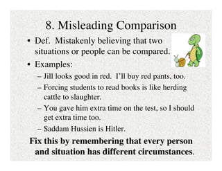 9 Logical Fallacies(Slideshare) | PDF