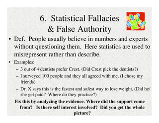 9 Logical Fallacies(Slideshare) | PDF