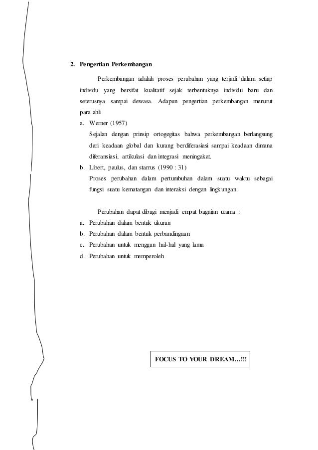 Perkembangan Peserta Didik Serta Hubungannya Dengan Proses Pembelajar