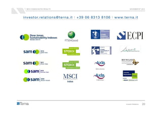 9M12 CONSOLIDATED RESULTS        NOVEMBER 8th 2012




                            Investor Relations   20
 
