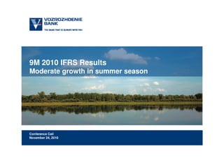 9M 2010 IFRS Results