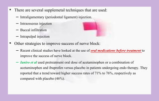 Intrapulpal Mangement of endodontic pain | PPTX