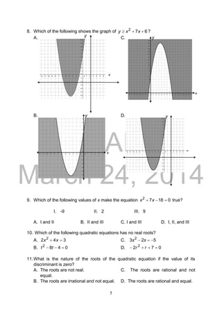 Grade 9 Math Module 1 Grade 9 Learning Module in Math - Module 1 and 2 | PDF
