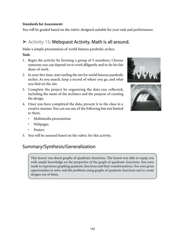 Grade 9: Mathematics Unit 2 Quadratic Functions. | PDF | Publishing ...