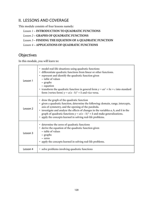Grade 9: Mathematics Unit 2 Quadratic Functions. | PDF | Publishing ...