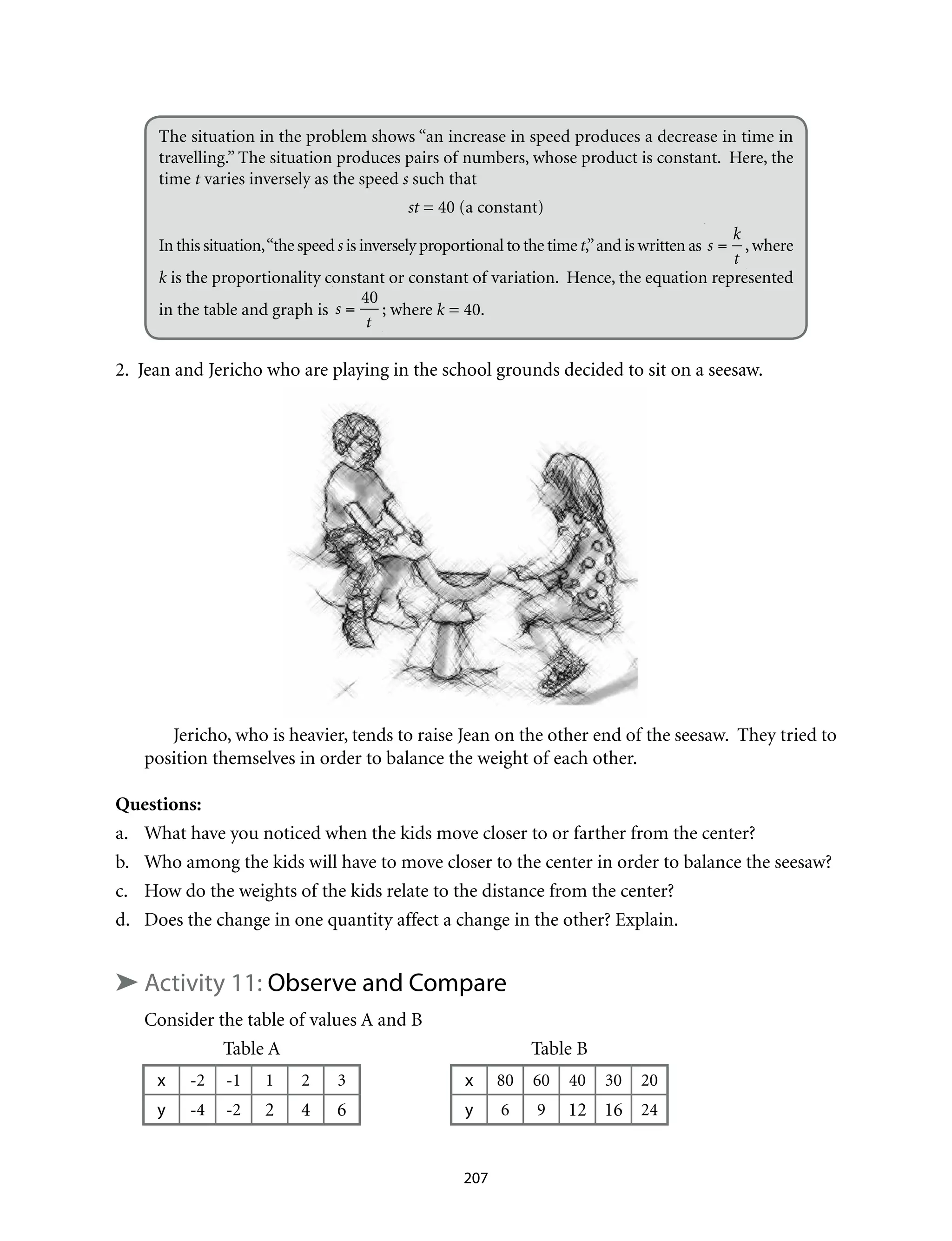 Grade 9: Mathematics Unit 3 Variation | PDF