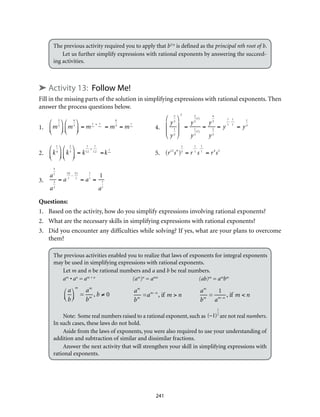Grade 9: Mathematics Unit 4Zero Exponents, Negative Integral Exponents ...