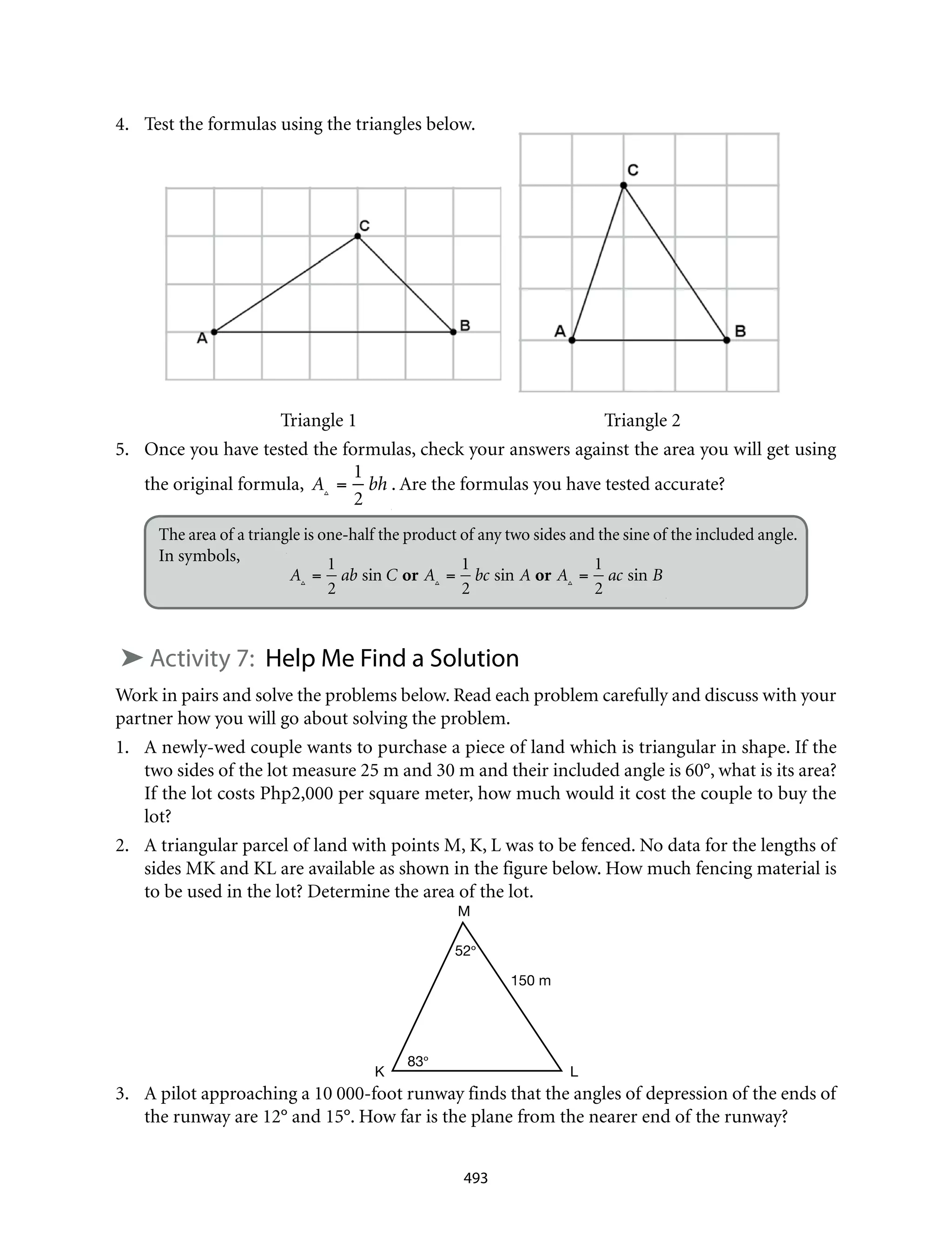 Grade 9 Mathematics Module 7 Triangle Trigonometry | PDF