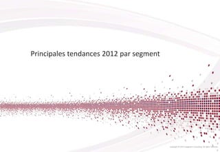 Principales tendances 2012 par segment
Copyright © 2013 Capgemini Consulting. All rights reserved.
9
 