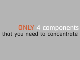 ONLY 4 components
that you need to concentrate
 