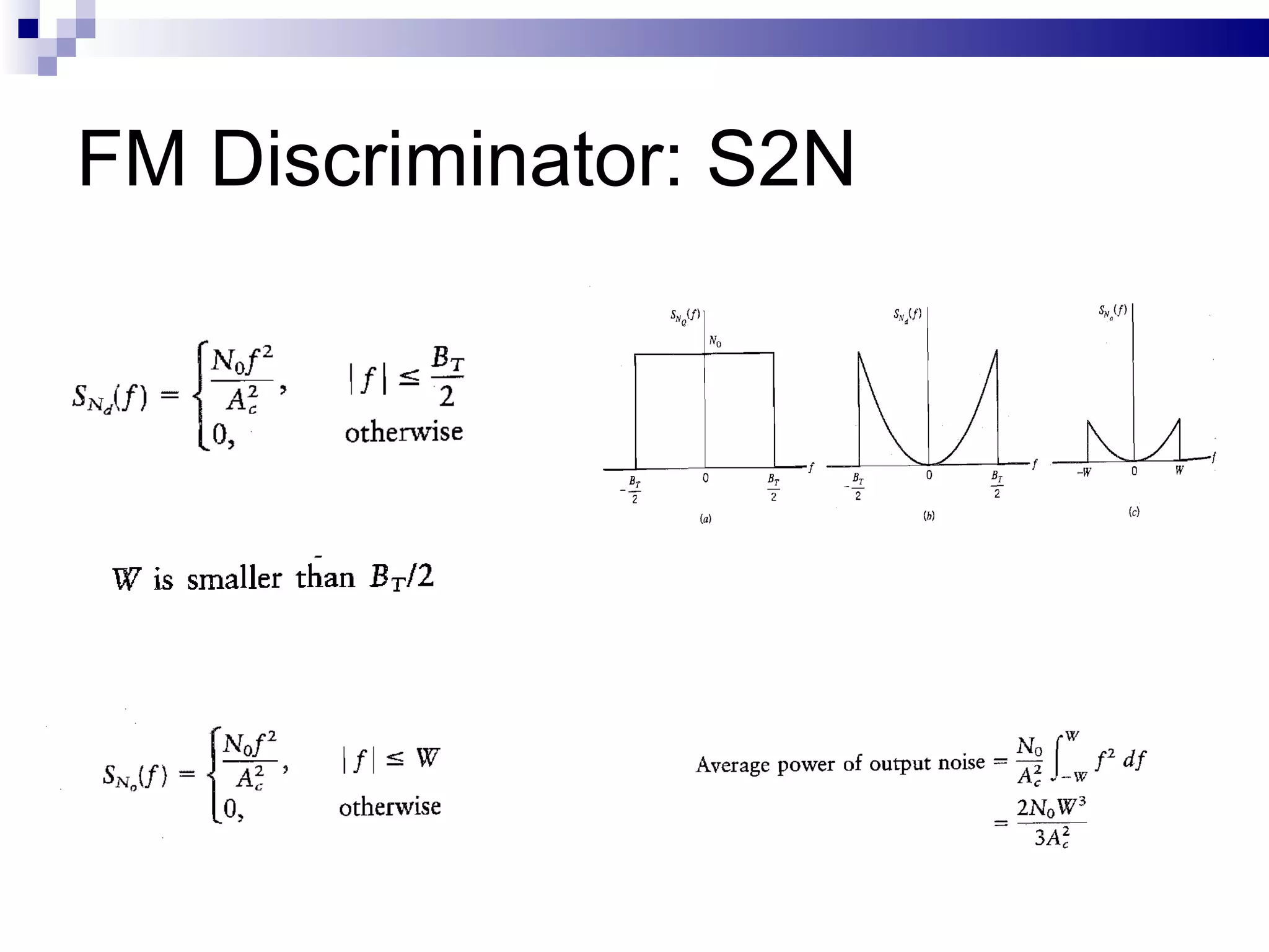FM Discriminator: S2N 