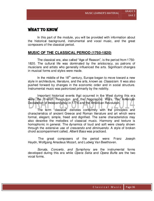 grade 9 module in music literature in play form is also known as