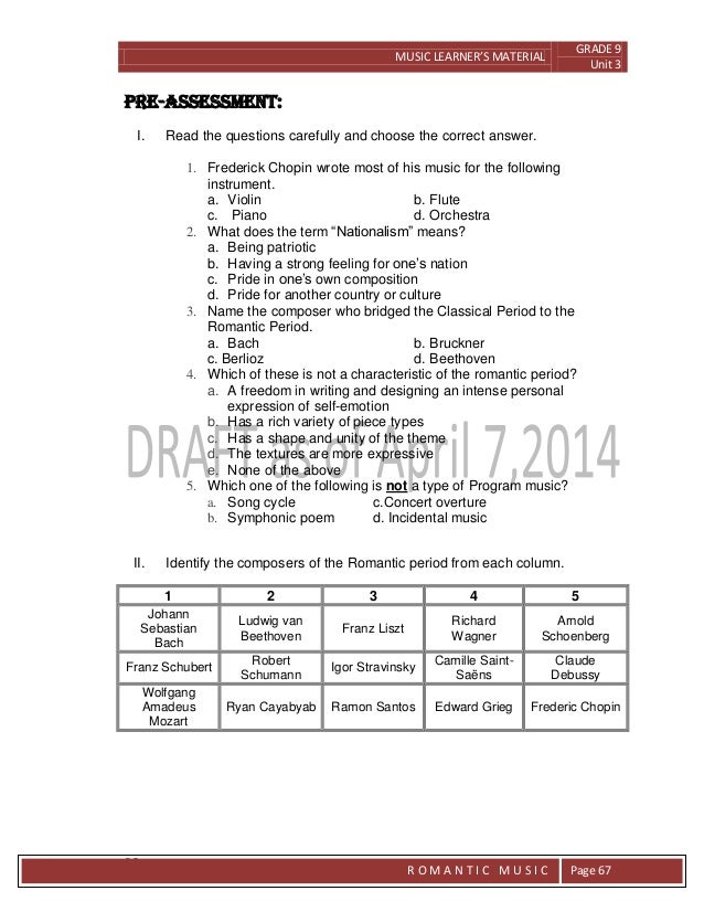Grade 9 Module In Music Grade 9 Module In Music