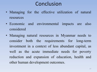 Myanmar making an impact for a greener, inclusive planning | PPTX