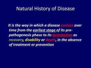 9 Natural history of disease epidemiological triad | PPT