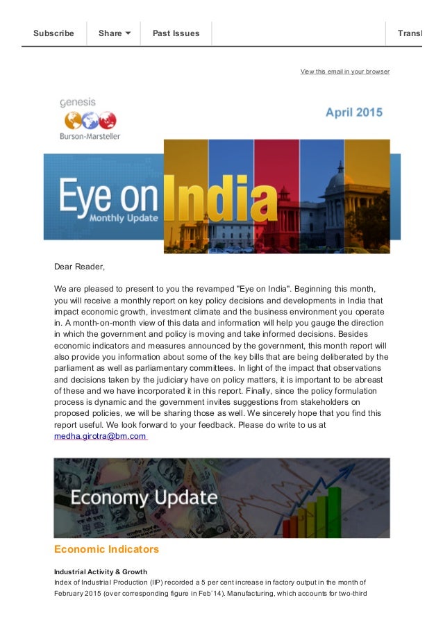 Eye on India April 2015