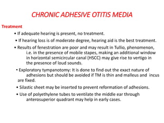 NONSUPPURATIVE OTITIS MEDIA | PPTX