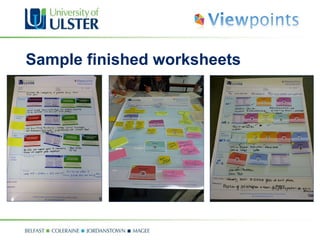 Sample finished worksheets 