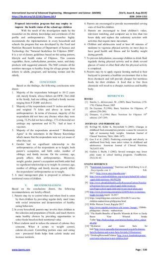 Nutritional Status of School Age Children in Private Elementary Schools ...