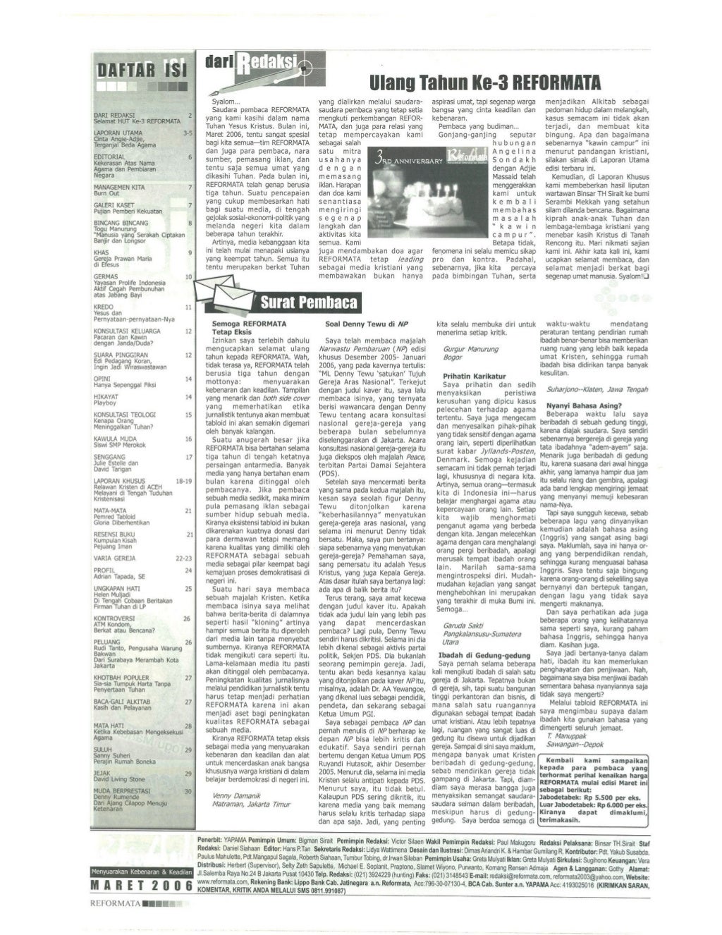 Tabloid reformata edisi 36 maret 2006