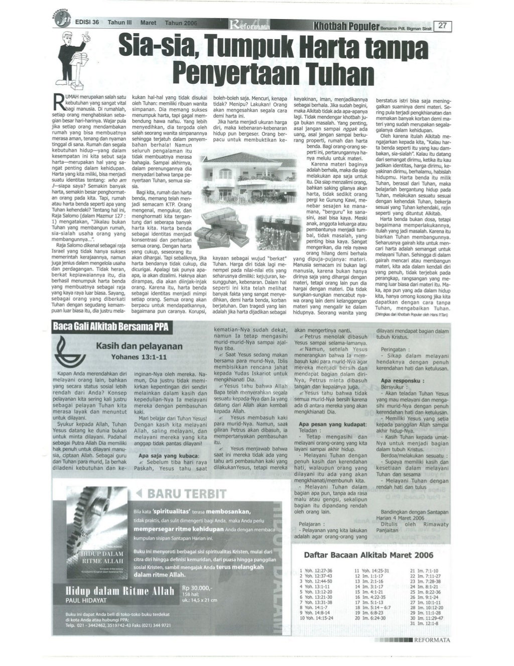 Tabloid reformata edisi 36 maret 2006
