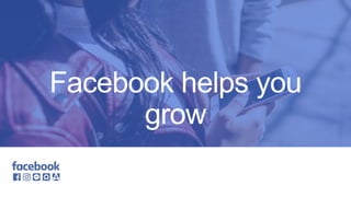 Logo to be
replaced
Facebook helps you
grow
 