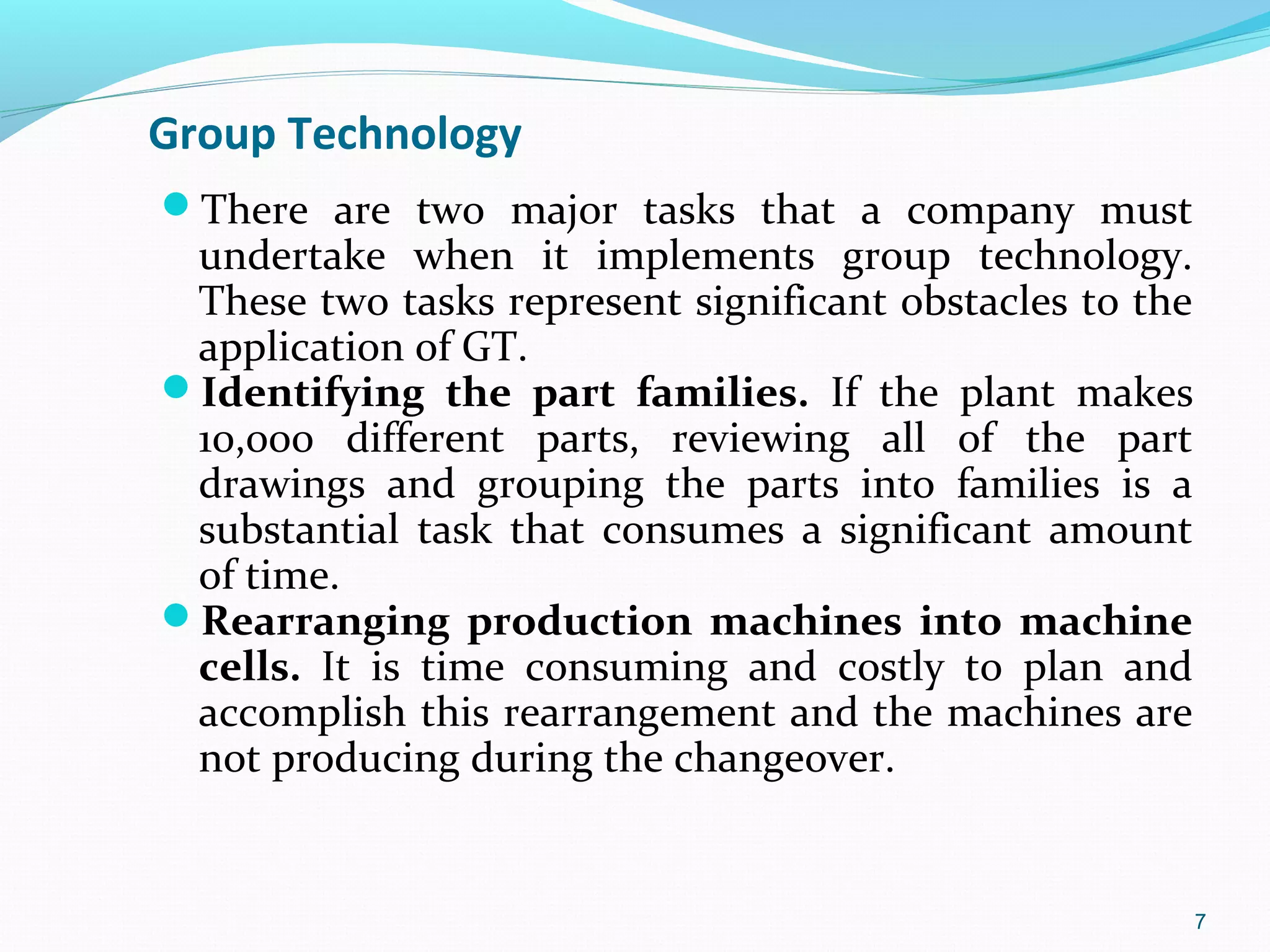 Group Technology, coding and cell design | PPT