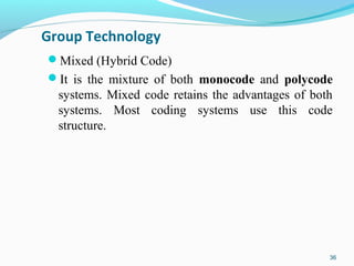 Group Technology, coding and cell design | PPT