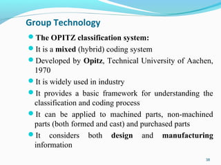 Group Technology, coding and cell design | PPT