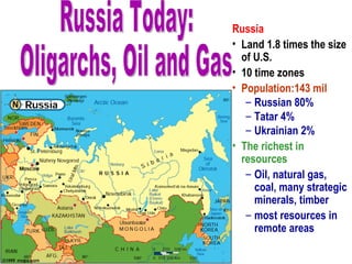 [object Object],[object Object],[object Object],[object Object],[object Object],[object Object],[object Object],[object Object],[object Object],[object Object],Russia Today:  Oligarchs, Oil and Gas  