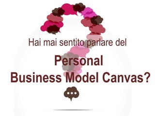 Hai mai sentito parlare del 
Personal Business Model Canvas?  