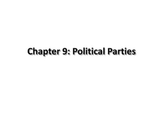Chapter 9: Political Parties

 