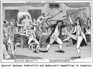 Quarrel Between Federalist and Democratic Republican in Congress

 