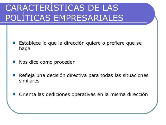 Politicas Empresariales