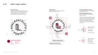 2.10 Pečeť s logem založení
½
½
MINIMÁLNÍ OCHRANNÁ ZÓNA
Definována čtvrtinou výšky symbolu
OPTIMÁLNÍ OCHRANNÁ ZÓNA
Definována polovinou výšky symbolu
KONSTRUKCE LOGA
Výchozím prvkem konstrukce pečetě je symbol
s výjimečně zkrácenými linkami schodů vpravo dole.
Po kruhovém obvodu je nápis NAKLADATELSTVÍ
PORTÁL písmem Icona Sans. V mezerách je
vysázena zkratka slova ZALOŽENO a letopočet.
OCHRANNÁ ZÓNA
Odstup od ostatních grafických prvků a okrajů
určuje polovina výšky symbolu.
■ OPTIMÁLNÍ MINIMÁLNÍ VELIKOST
Zaručuje dobrou čitelnost a rozpoznatelnost
všech grafických prvků.
■ HRANIČNÍ MINIMÁLNÍ VELIKOST
Pod touto velikostí roste riziko nečitelnosti
letopočtu v pečeti.
Při aplikaci pečetě na nestandardním povrchu
nebo za hranicí minimální velikosti ověřte její
čitelnost na náhledu nebo prototypu s použi-
tím plánovaných materiálů nebo simulaci
reálného prostředí. Protože počítačové
vizualizace mohou zkreslovat finální podobu
a zpracování.
23
22 mm Šířka nejtenší
linky 1,06 bodů
Velikost obvodového
nápisu 10 bodů
Letopočet 4,3 bodů
31
30,4 mm Šířka nejtenší
linky 1,49 bodů
Velikost obvodového
nápisu 14 bodů
Letopočet 6 bodů
364
364
6,3
8,86
7
7,338
ZÁKLADNÍ BARVA SYMBOLU
RGB 155–0–55
HEX #9b0037
CMYK 0–100–65–35
PANTONE 201
Logomanuál pro nakladatelství Portál, Lumír Kajnar, 31. 10. 2025 Strana 17
 
