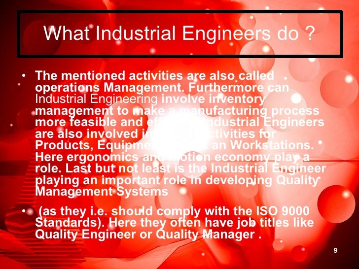 what do industrial engineers do