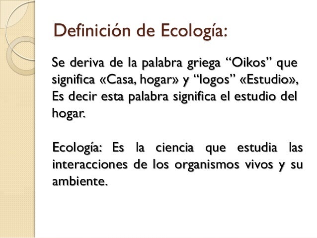 Ecologia significado – Trabalho de formatura