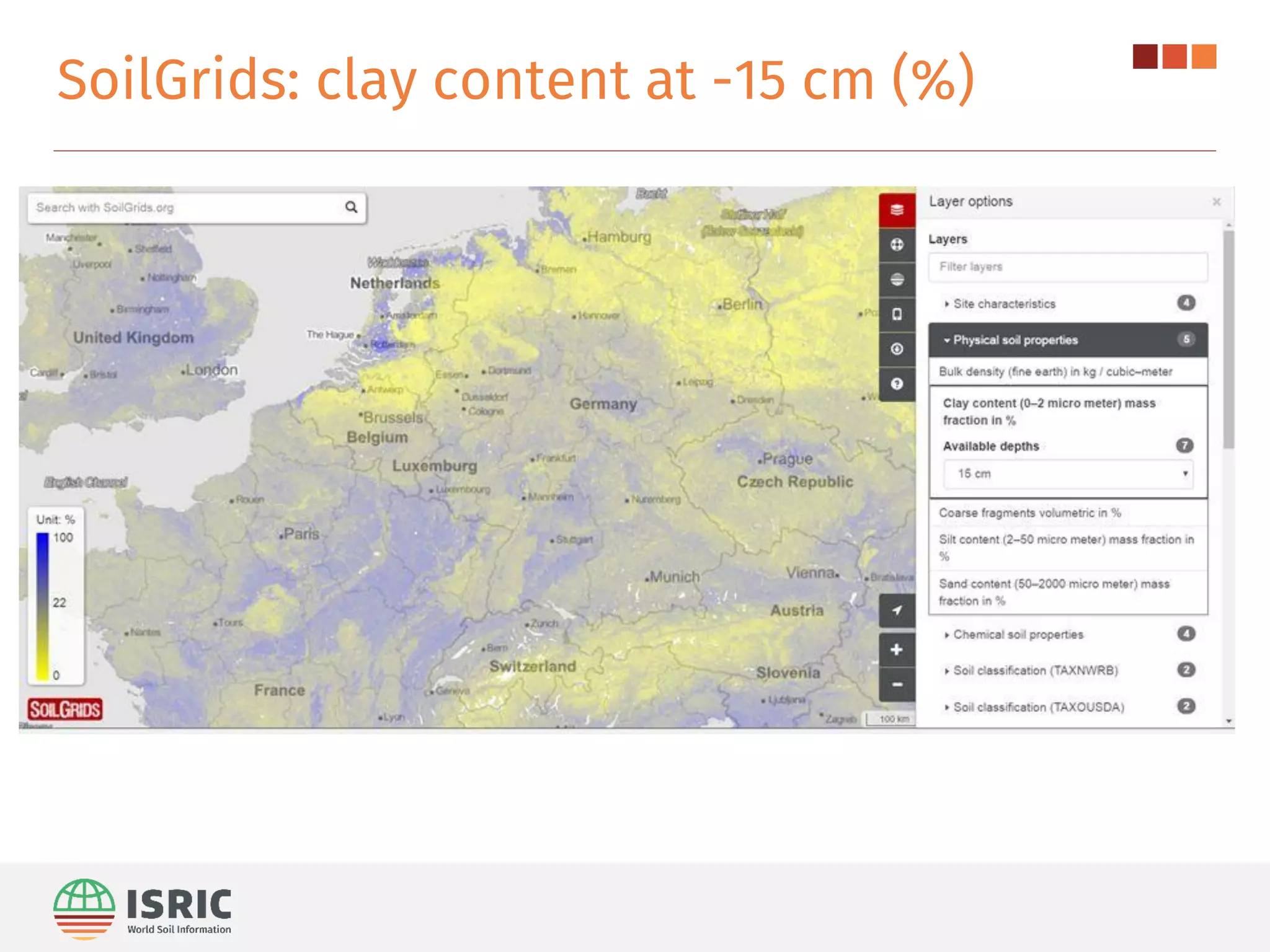 SoilGrids: clay content at -15 cm (%)
 