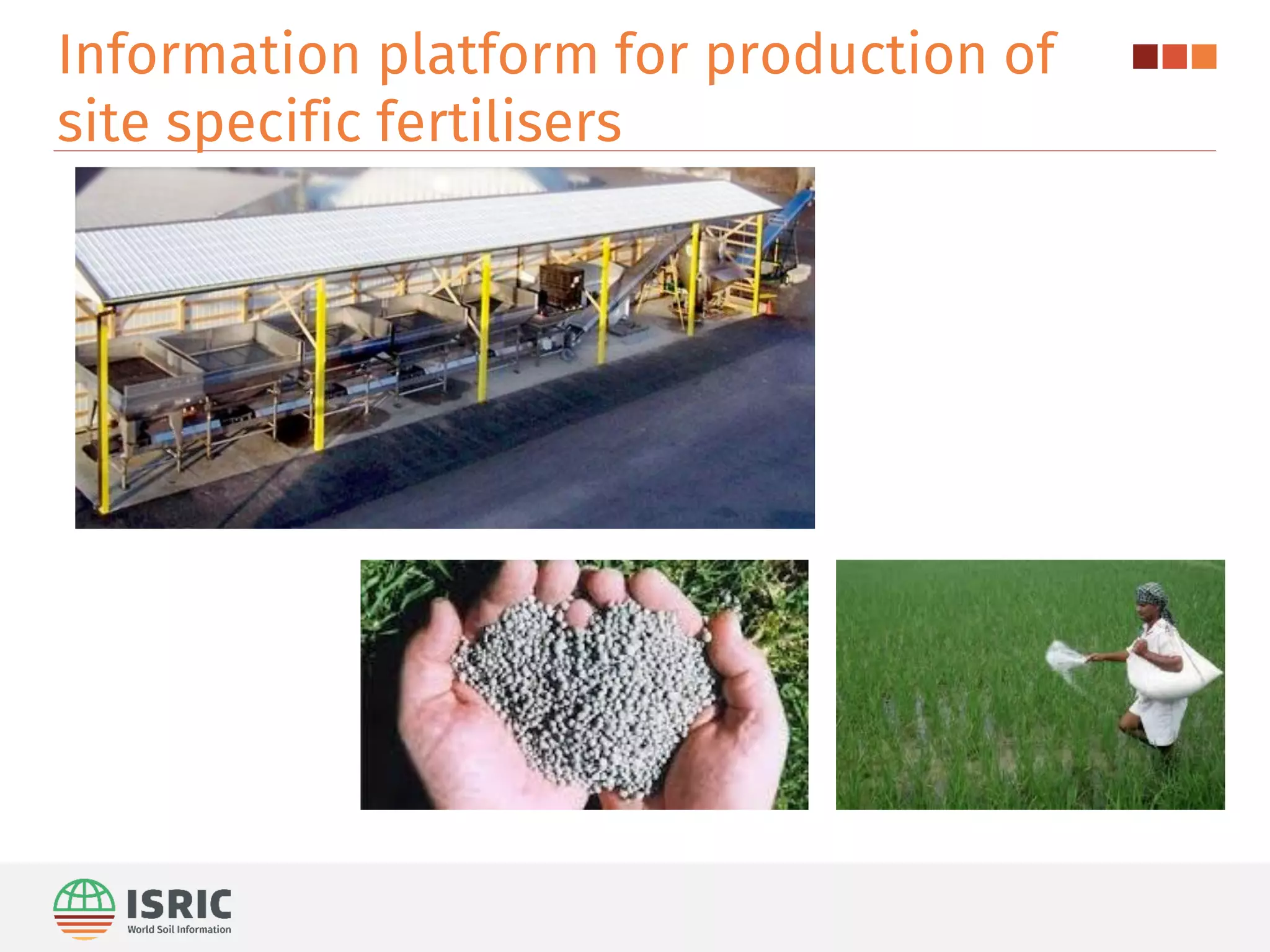 Information platform for production of
site specific fertilisers
 