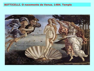 BOTTICELLI. O nacemento de Venus. 1484. Temple 